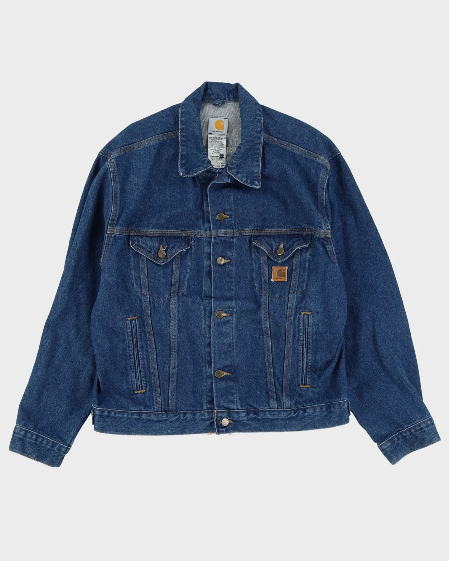 00s Carhartt Blue Denim Jacket - L