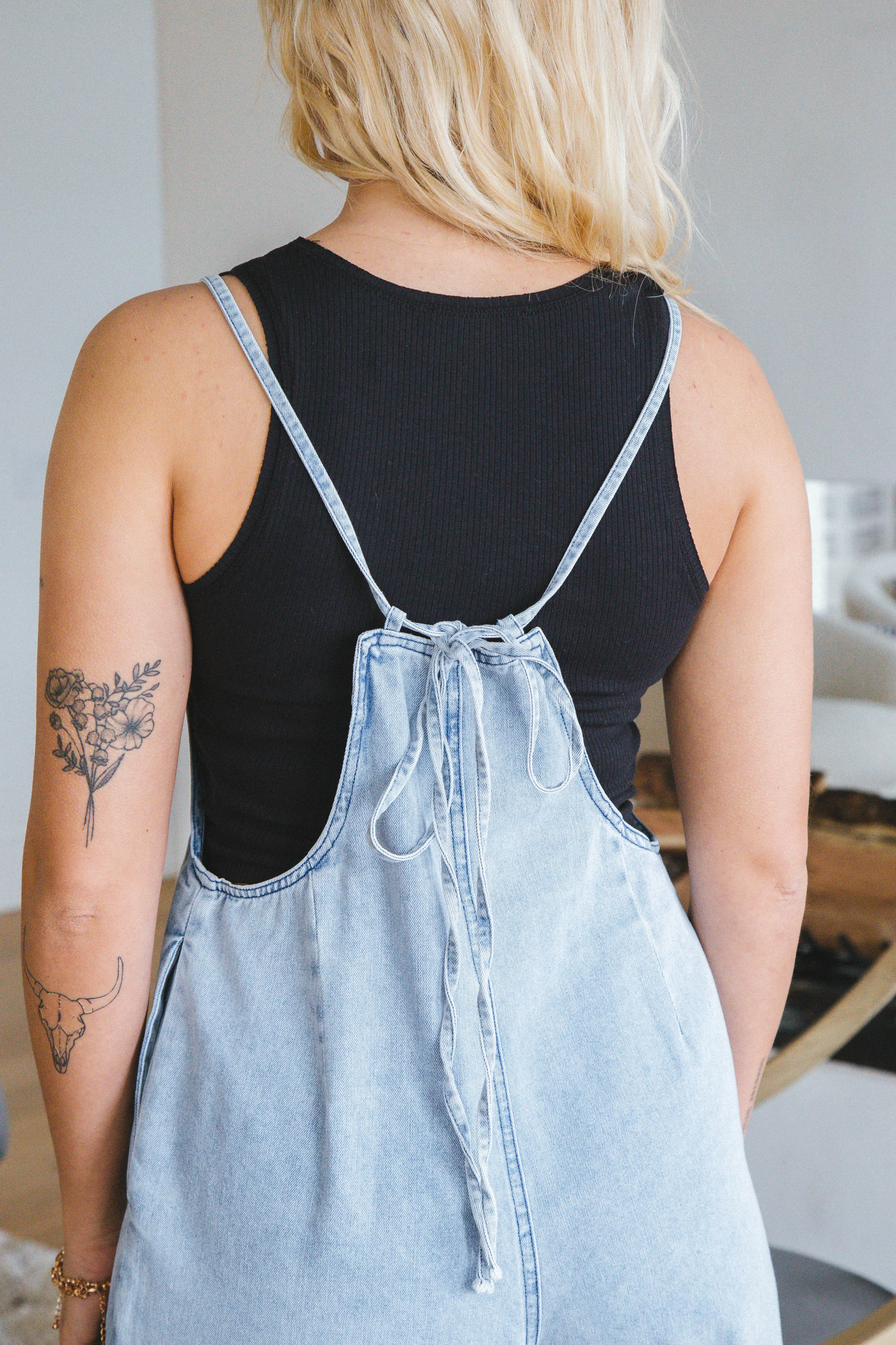 Adalynn Spaghetti Strap Jumpsuit, Denim