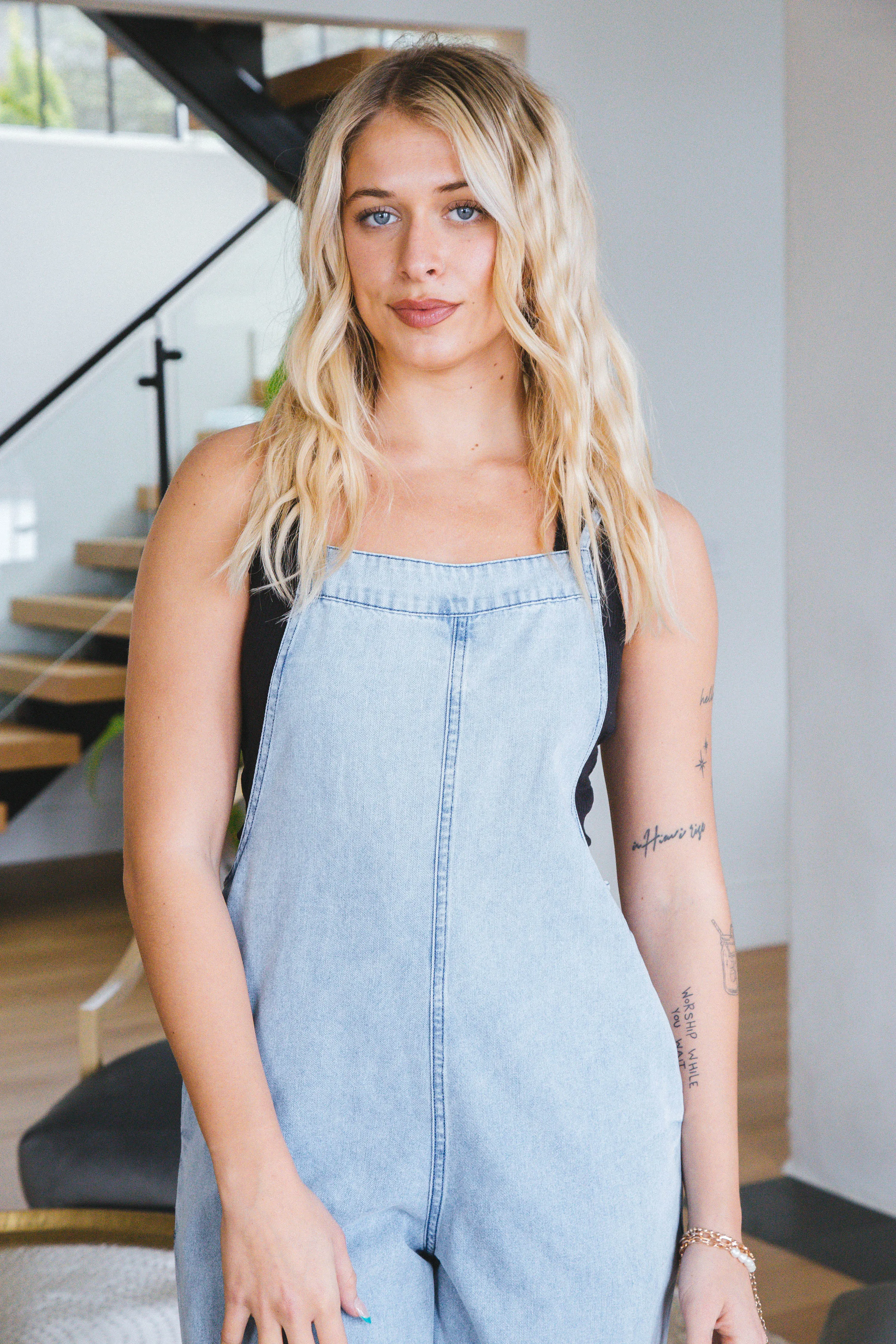 Adalynn Spaghetti Strap Jumpsuit, Denim