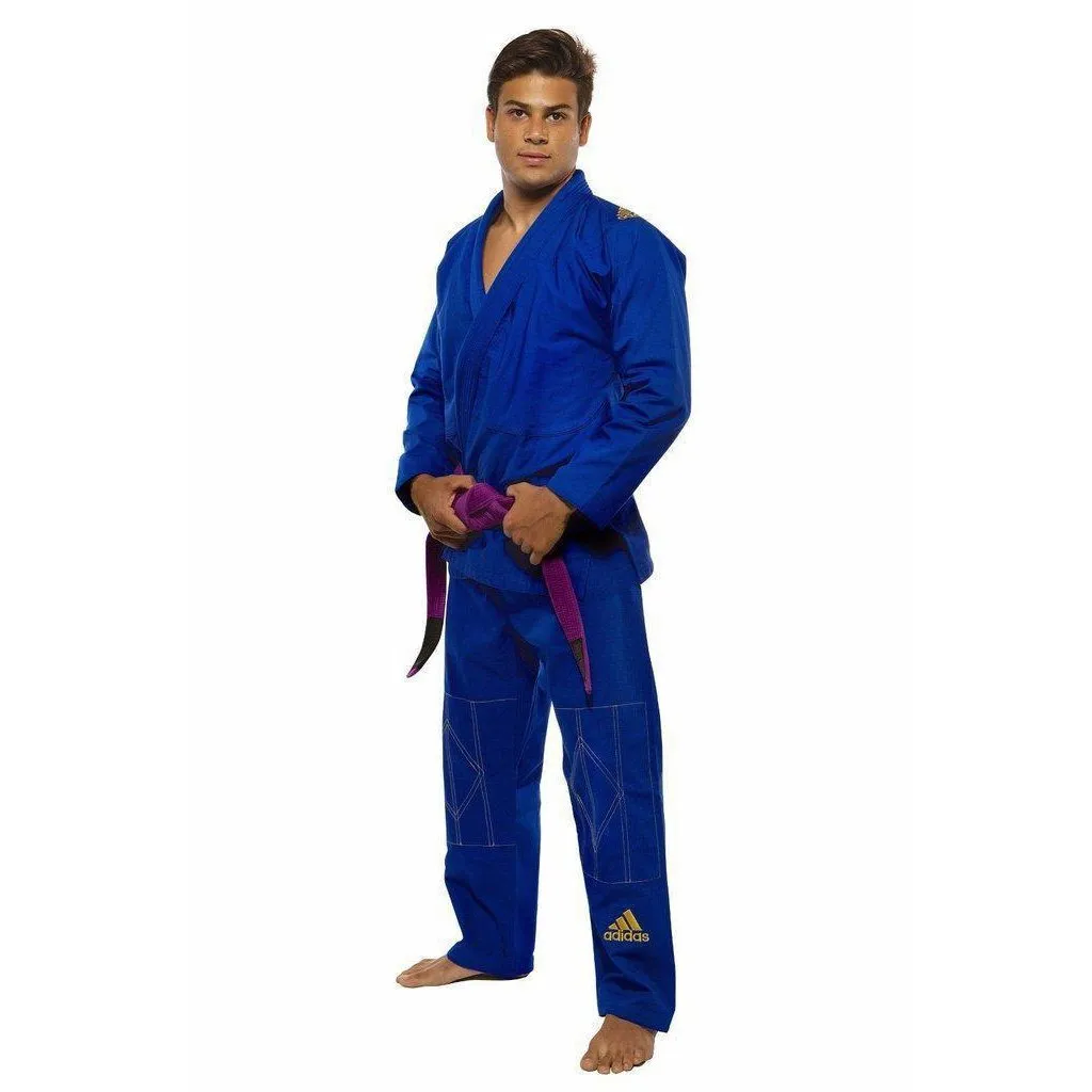 adidas Mens BJJ Gi Response Blue Jiu Jitsu Suit