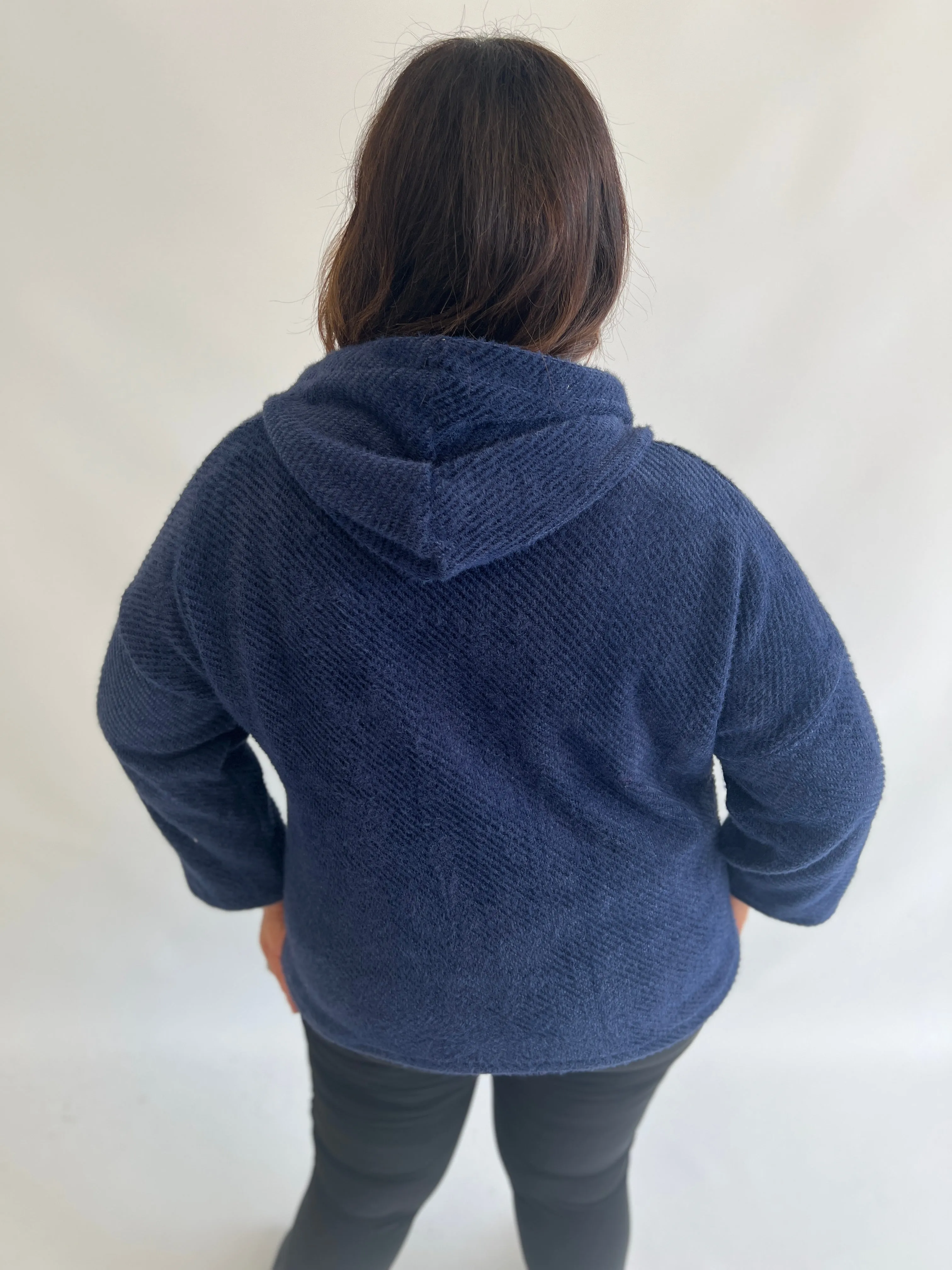 Adriana Cosy Jacket in Navy