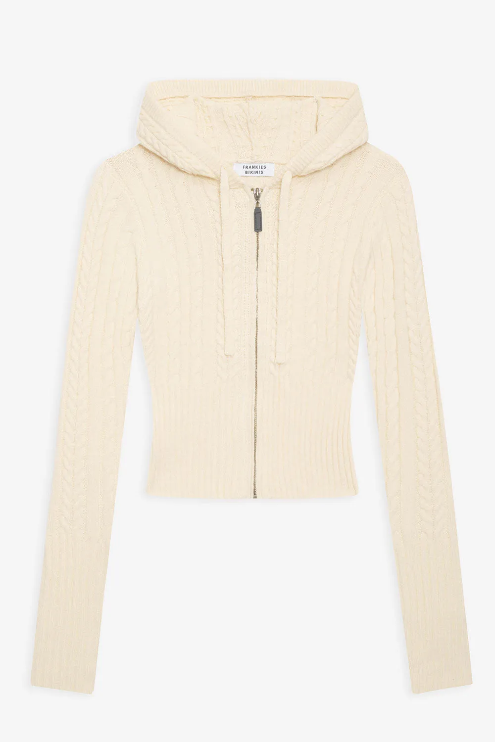 Aimee Cable Cloud Knit Hoodie - French Vanilla