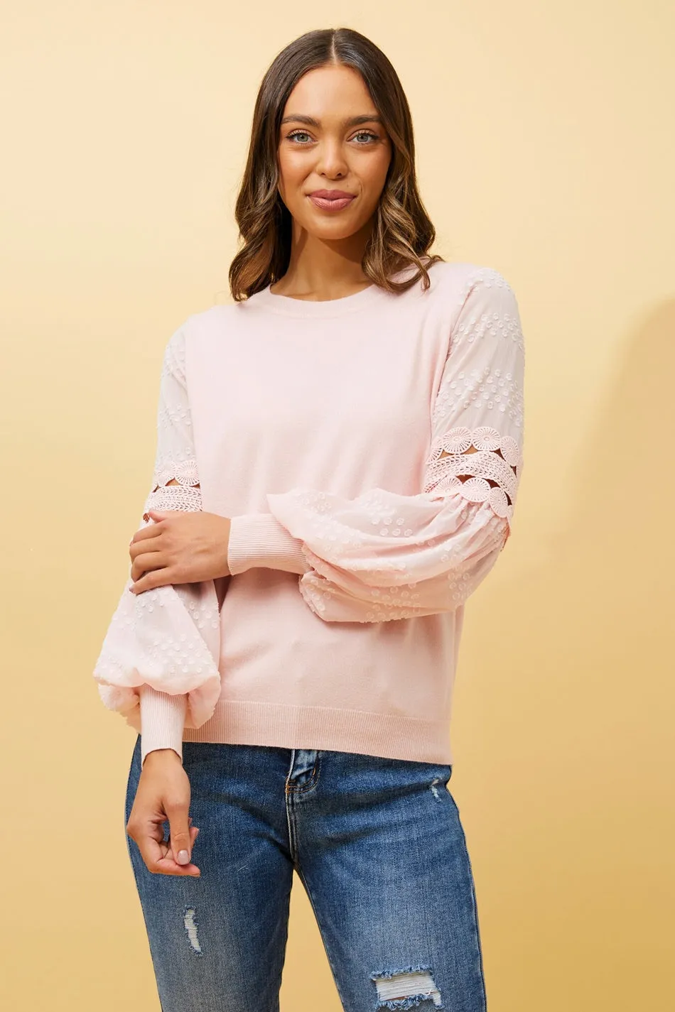 ALBANY BALLOON SLEEVE KNIT JUMPER