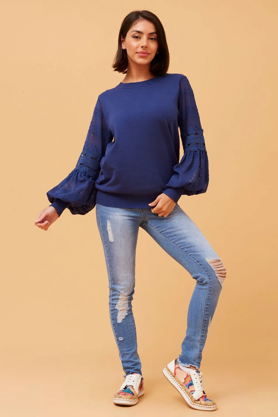 ALBANY BALLOON SLEEVE KNIT JUMPER