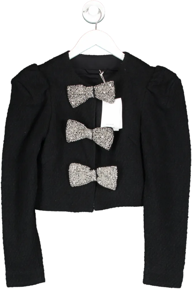 Embellished Black Bow Jacket by & Other Stories in UK Size 6 - Stylish and Elegant Outerwear