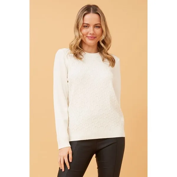 ANGIE ABSTRACT PATTERN KNIT JUMPER