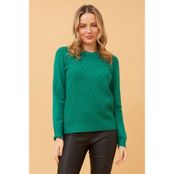 ANGIE ABSTRACT PATTERN KNIT JUMPER