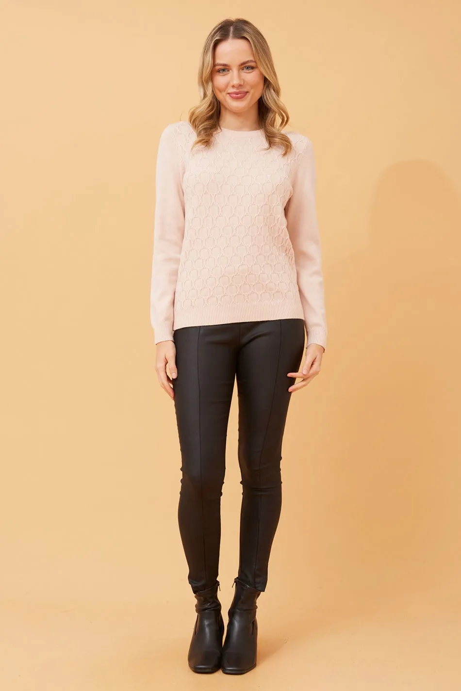 ANGIE ABSTRACT PATTERN KNIT JUMPER