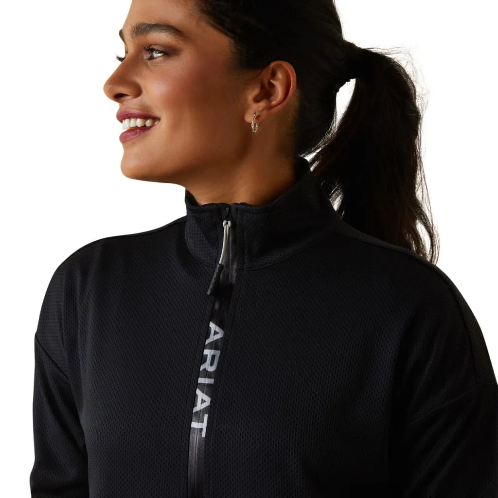 Ariat Ladies Breathe 1/2 Zip Sweatshirt Black