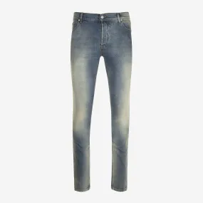 Balmain Slim Cut Faded Stone Was Jeans