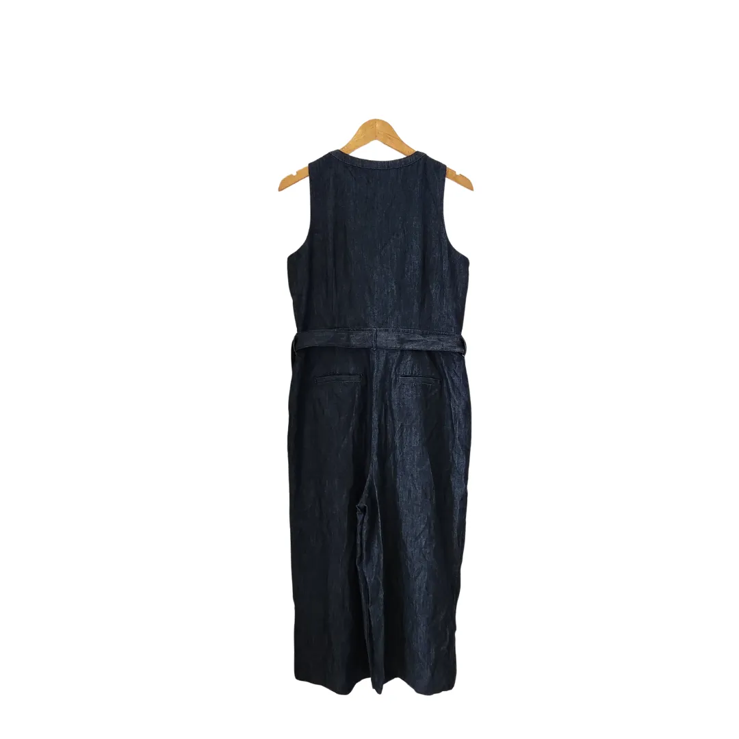 Banana Republic Dark Blue Denim Sleeveless Jumpsuit | Like New |