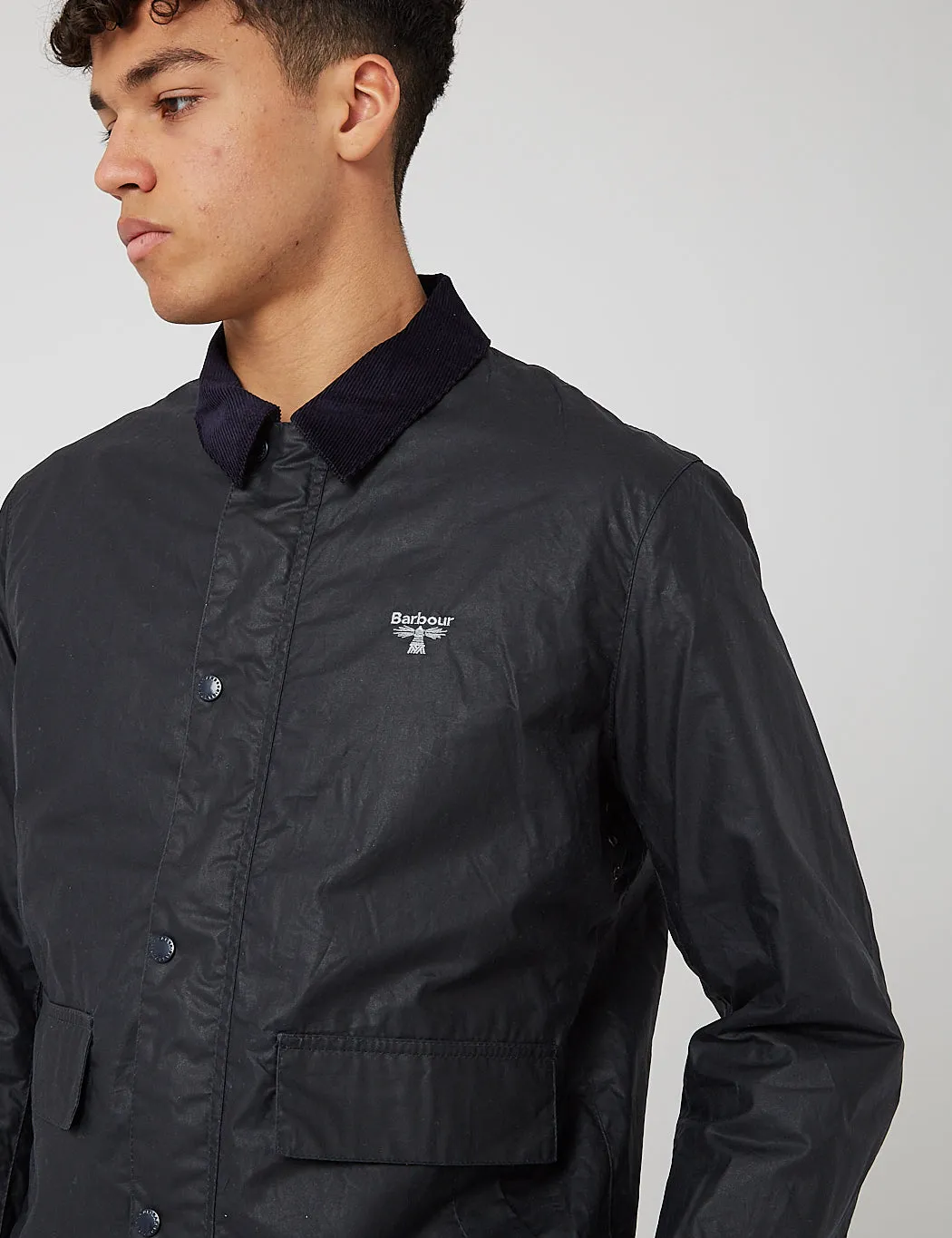 Barbour Beacon Broad Wax Jacket - Navy Blue