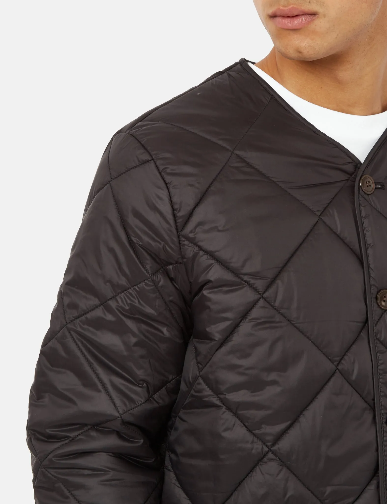 Barbour Liddesdale Cardigan Quilt Jacket - Black