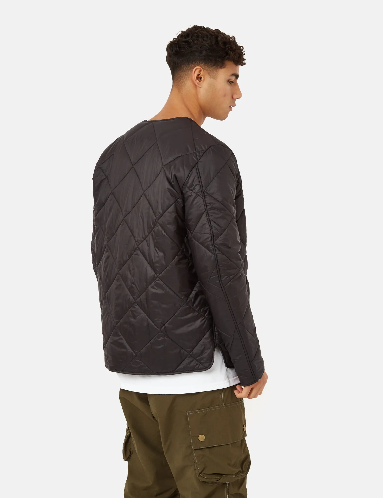 Barbour Liddesdale Cardigan Quilt Jacket - Black