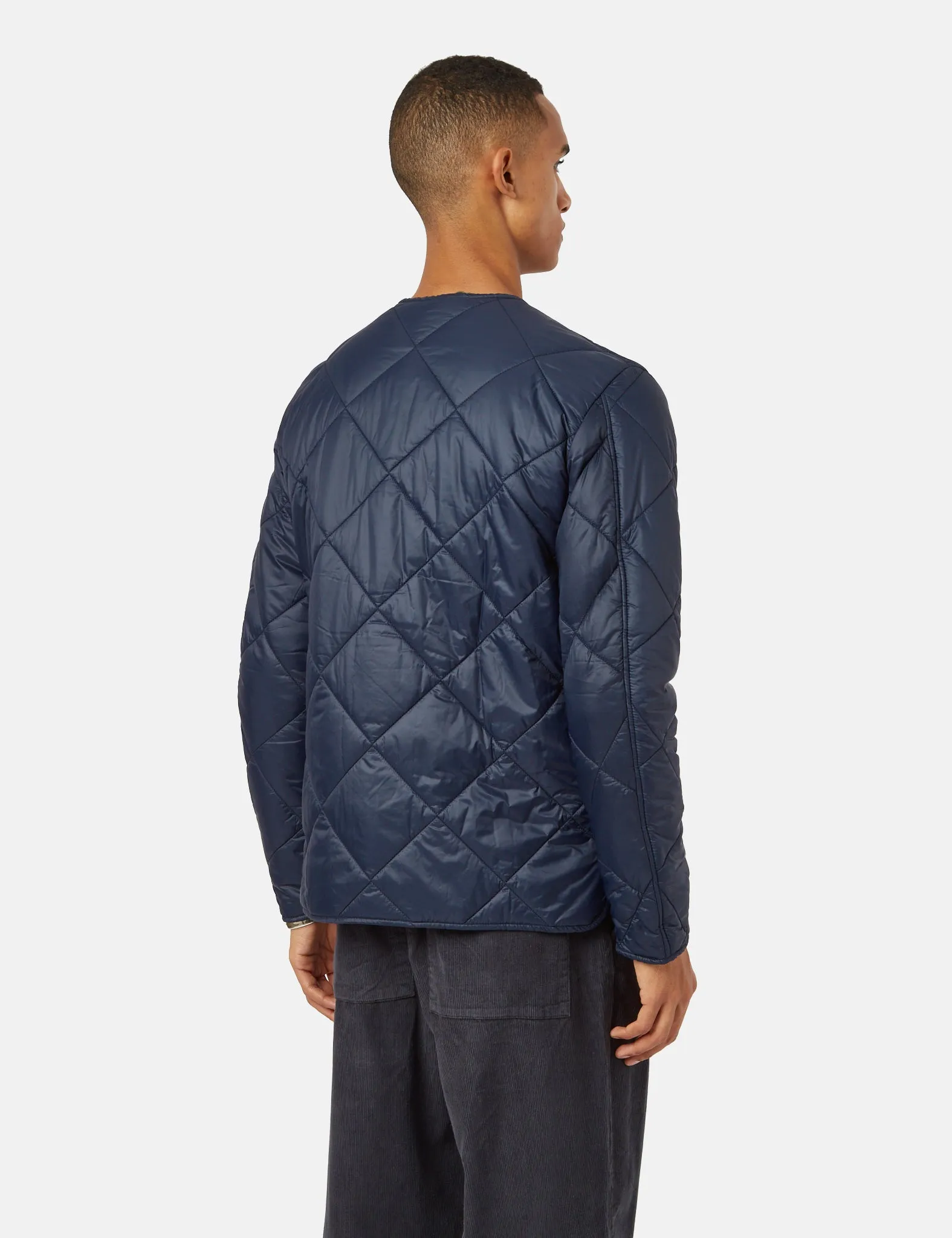 Barbour Liddesdale Cardigan Quilt Jacket - Navy Blue