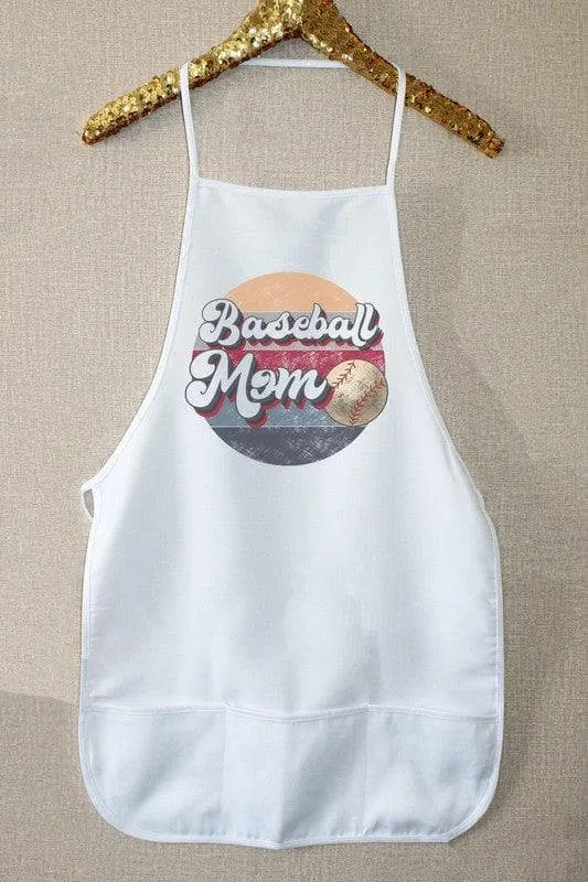 Baseball Mom Kitchen Apron