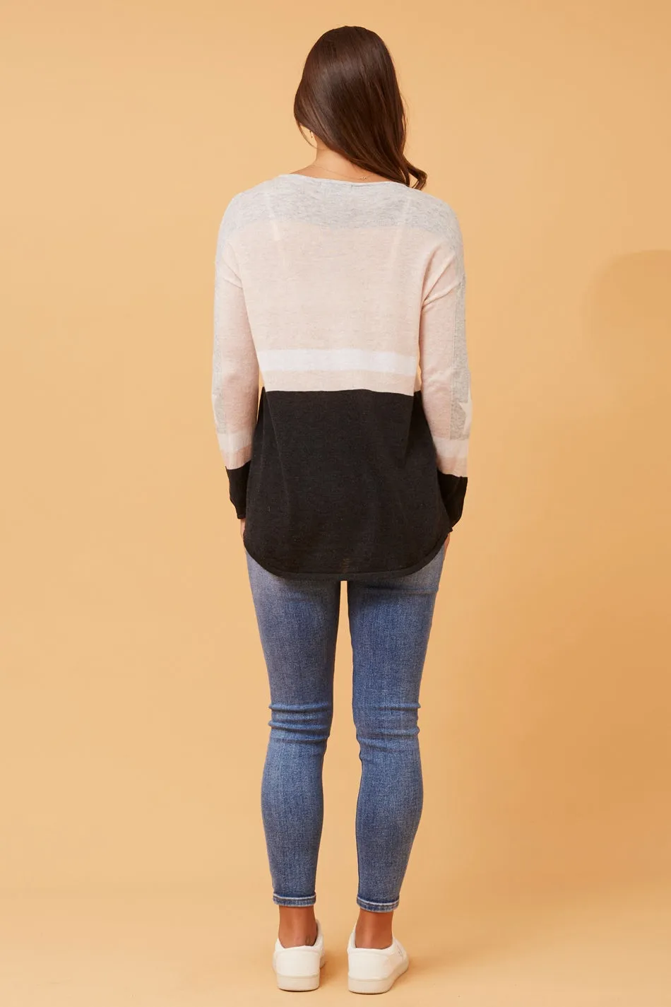 BEA COLOUR BLOCK KNIT JUMPER