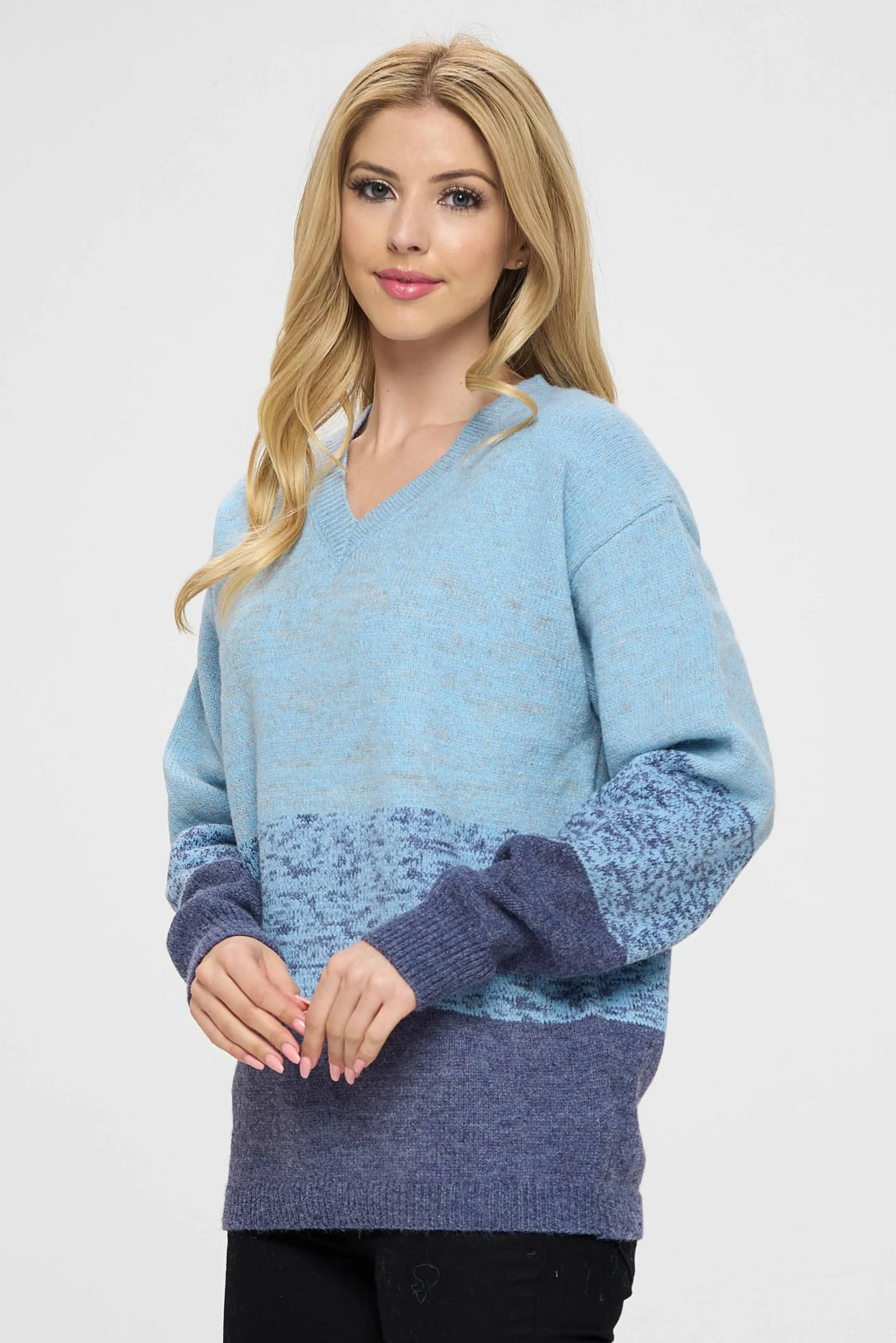 Blue Shade Sweater Top