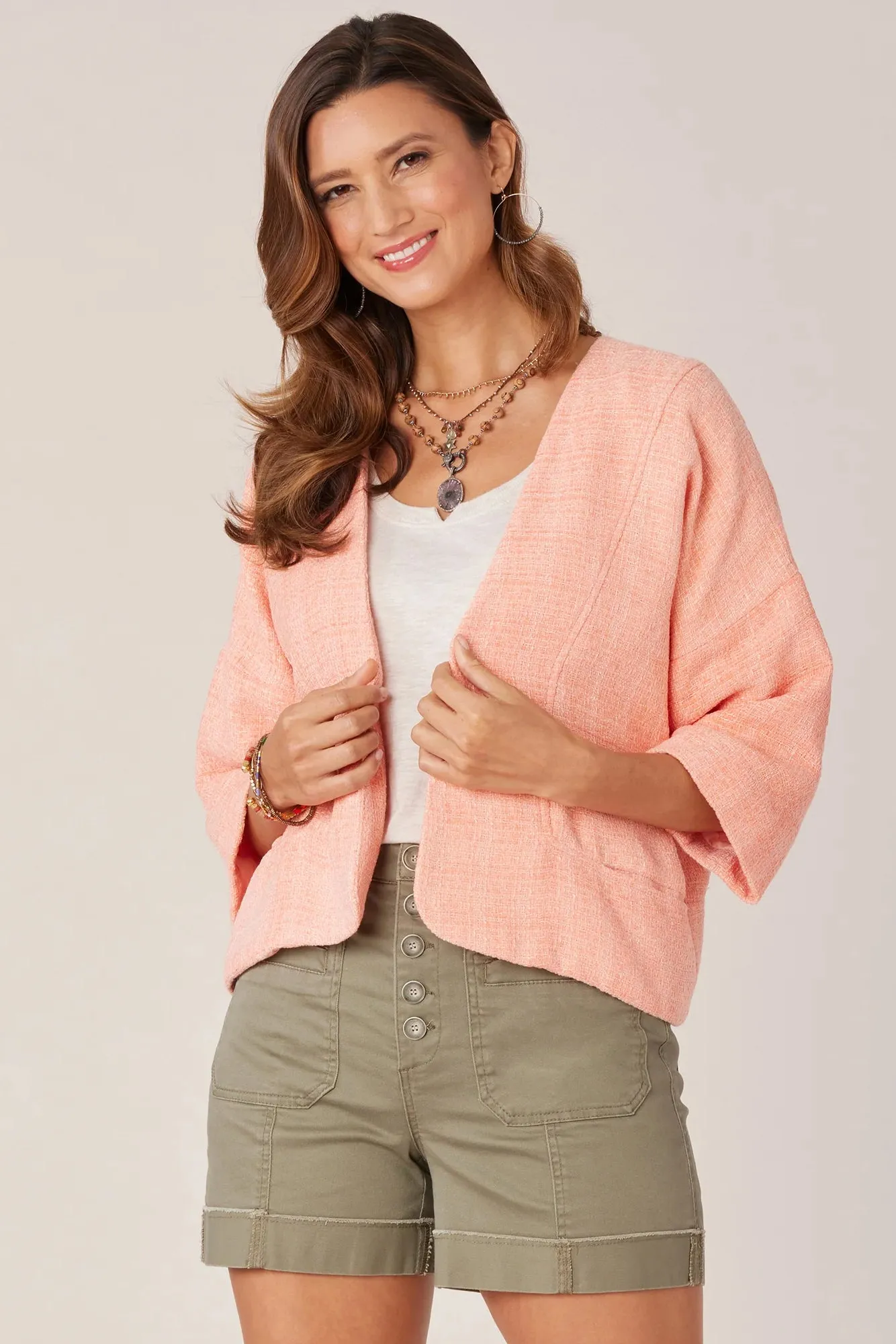 Bolero Jacket Cropped Hem