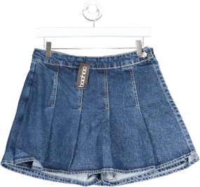 boohoo Blue Denim Tennis Skirt UK M