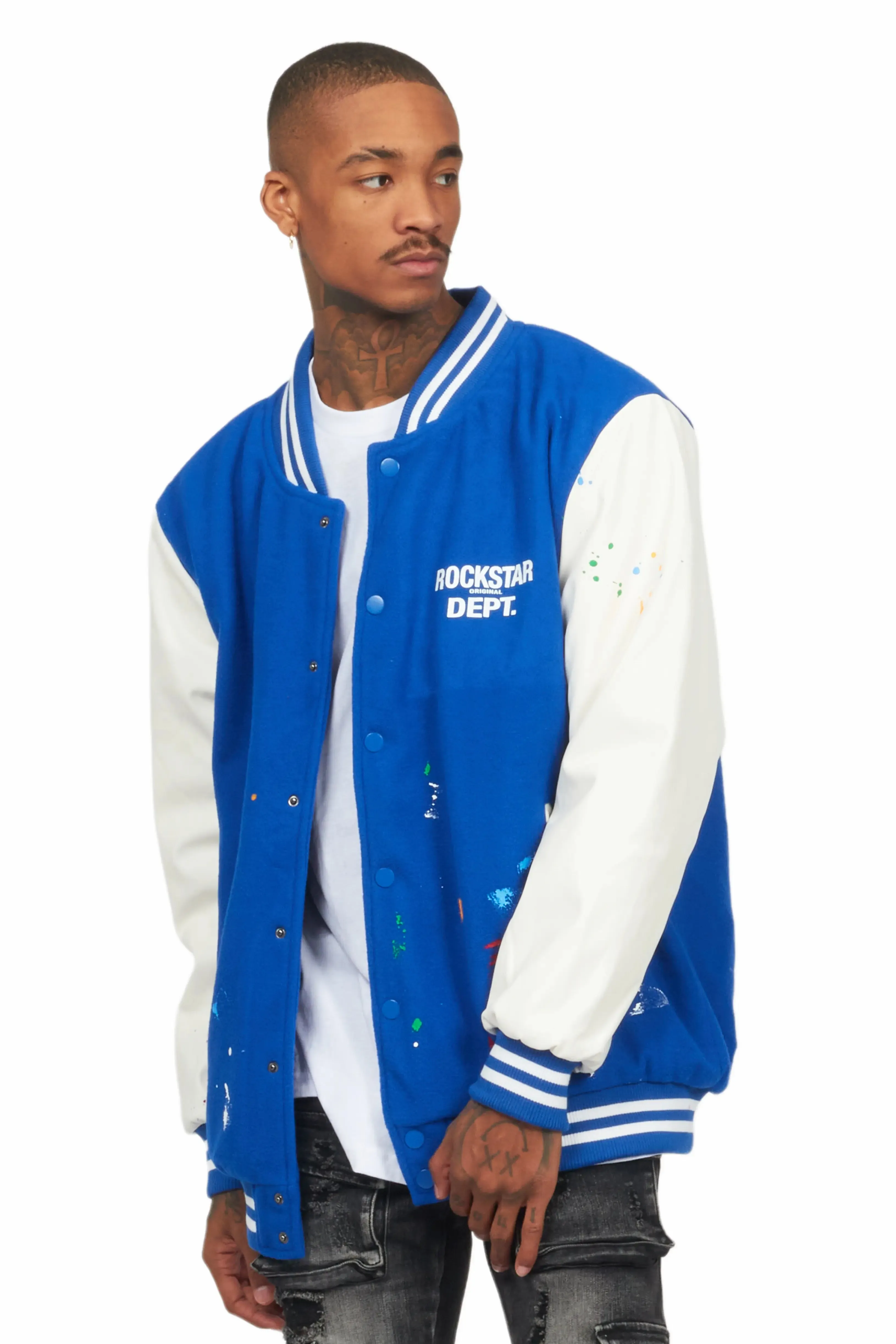 Boomer Royal/White Varsity Jacket