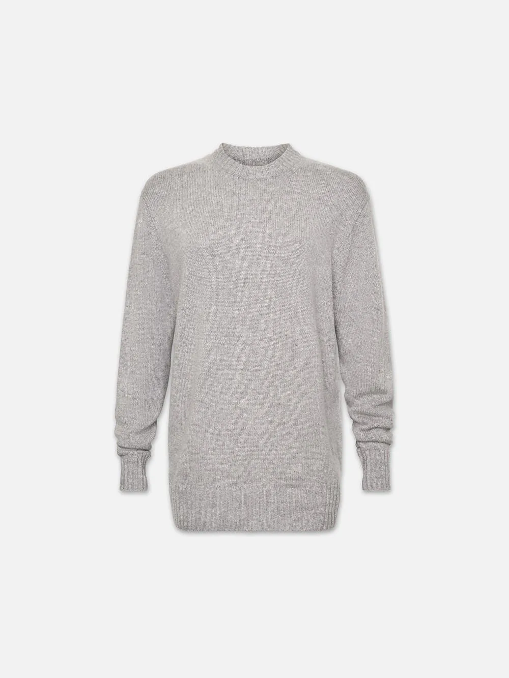 Boyfriend Cashmere Crew -- Gris Heather