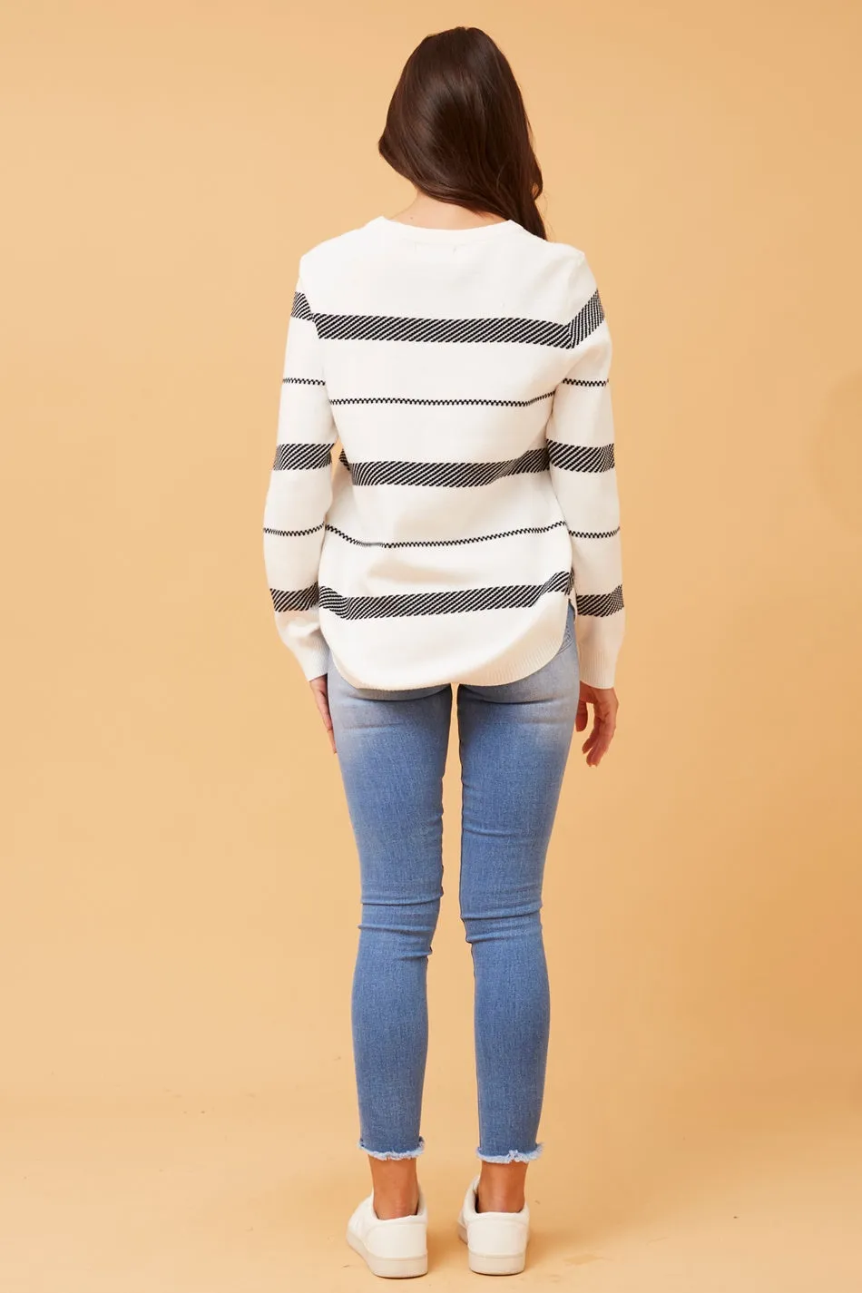 Bray Striped Knit Jumper for Women - Cozy, Stylish Pullover Sweater