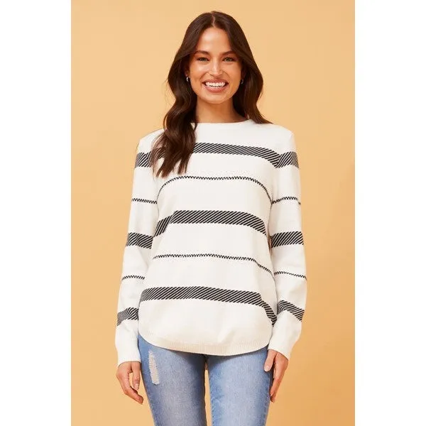 Bray Striped Knit Jumper for Women - Cozy, Stylish Pullover Sweater