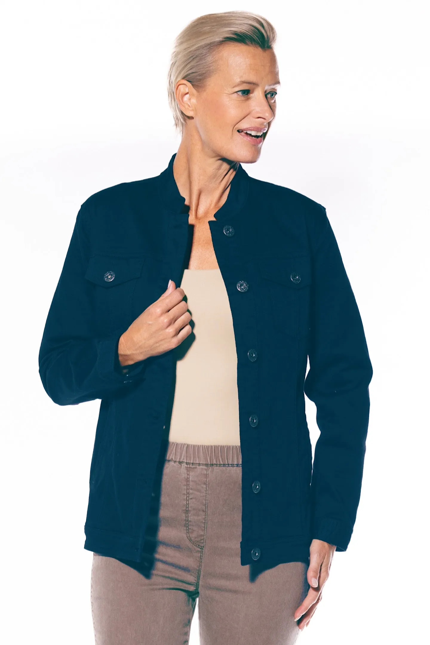 Cafe Latte Jacket Navy CLM414