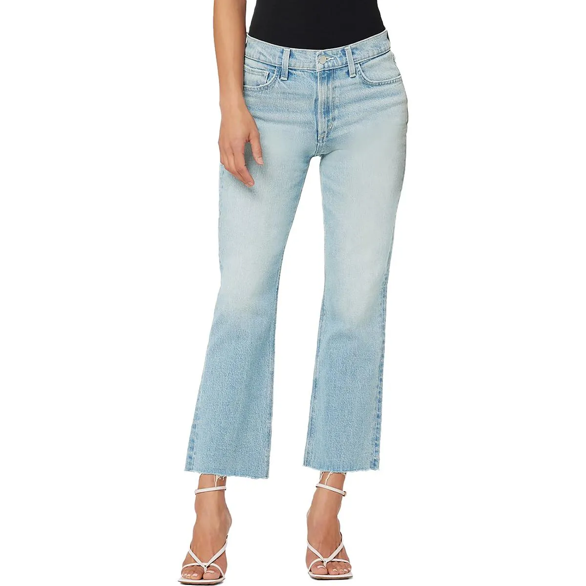 Callie Womens High Rise Cropped Bootcut Jeans