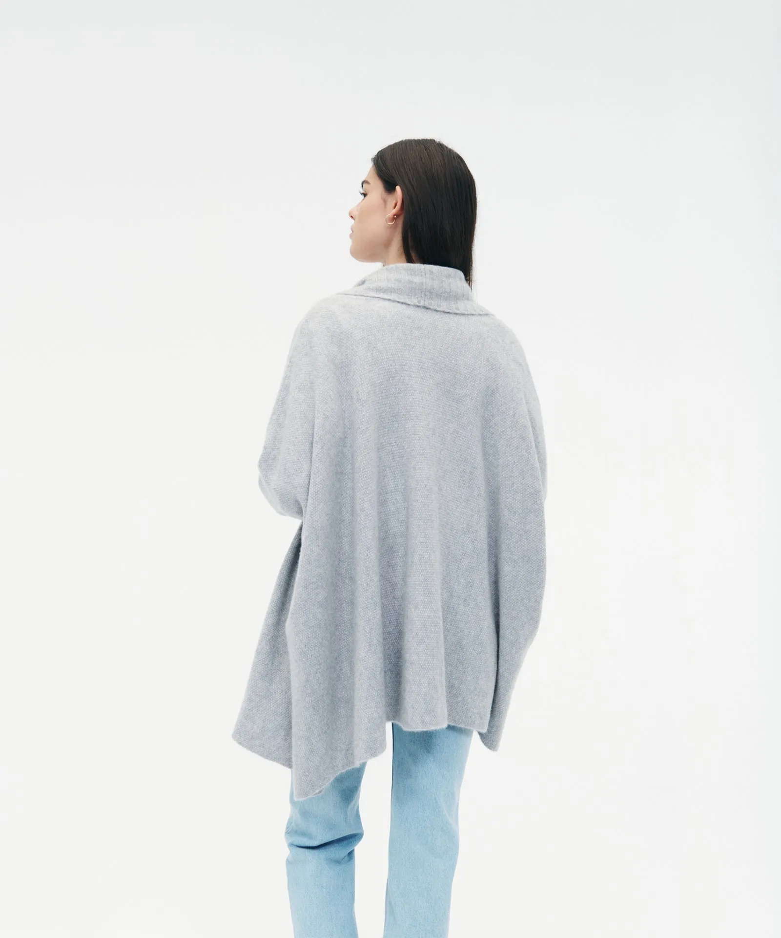 Cashmere Shawl Collar Cocoon Cardigan