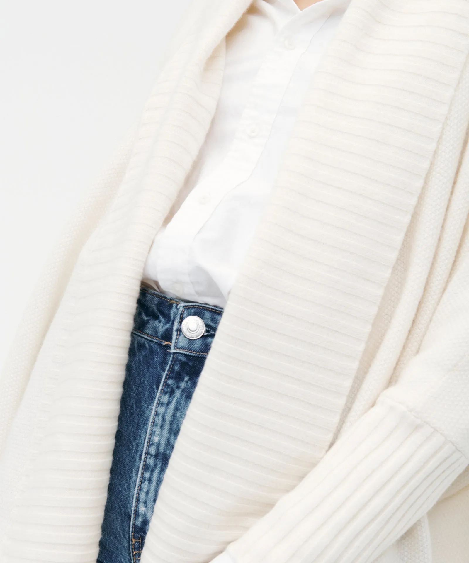 Cashmere Shawl Collar Cocoon Cardigan