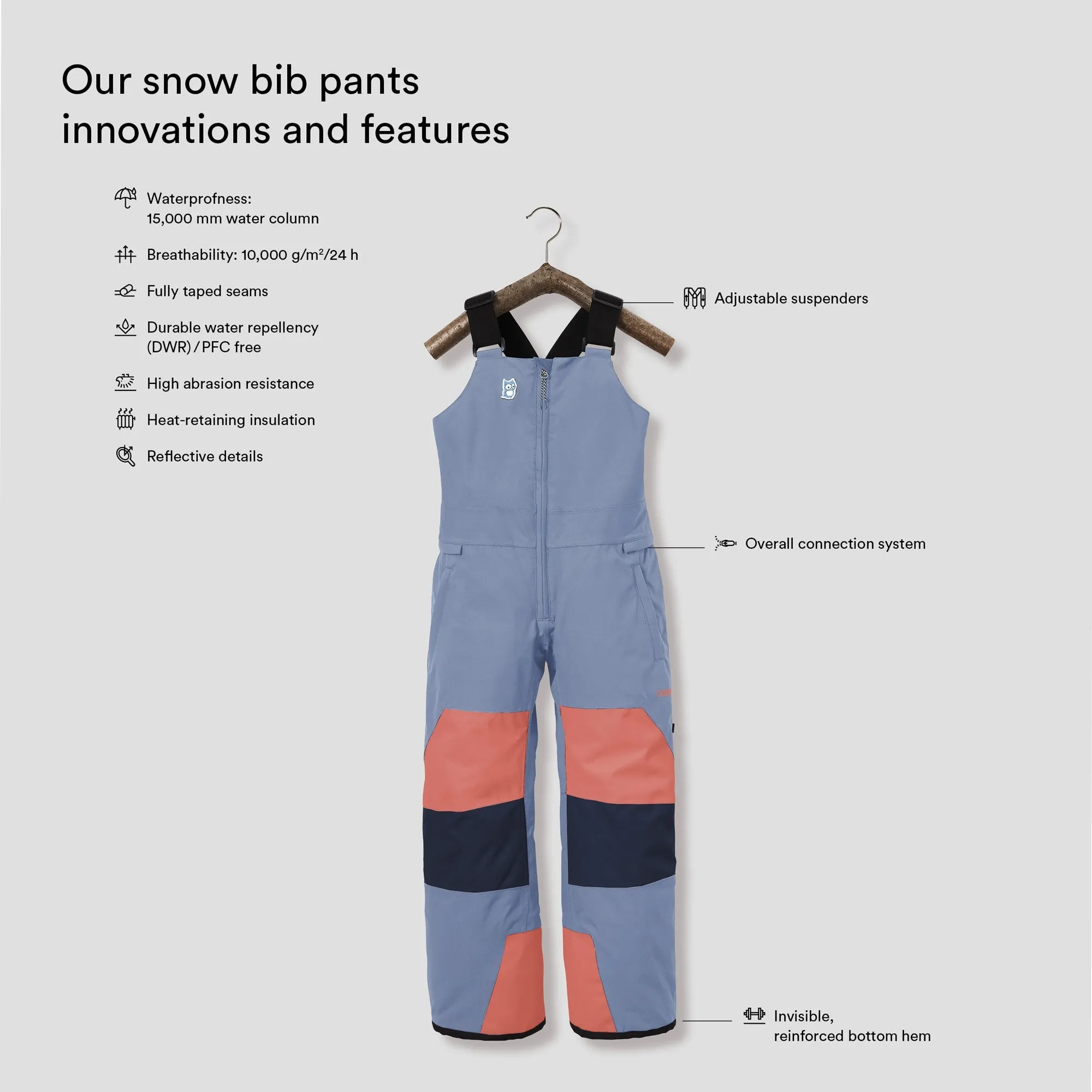 Corbet snow bib pants