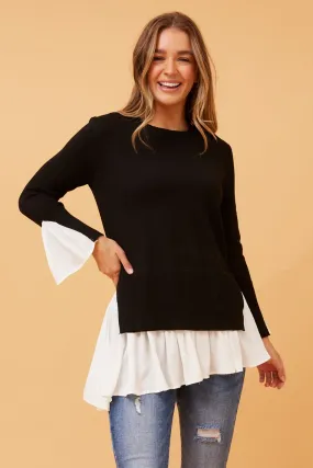 CORSICA DOUBLE LAYER KNIT JUMPER