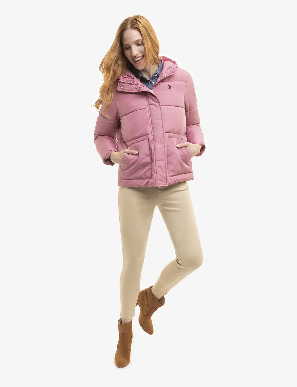 COZY PUFFER JACKET WITH PATCH POCKET