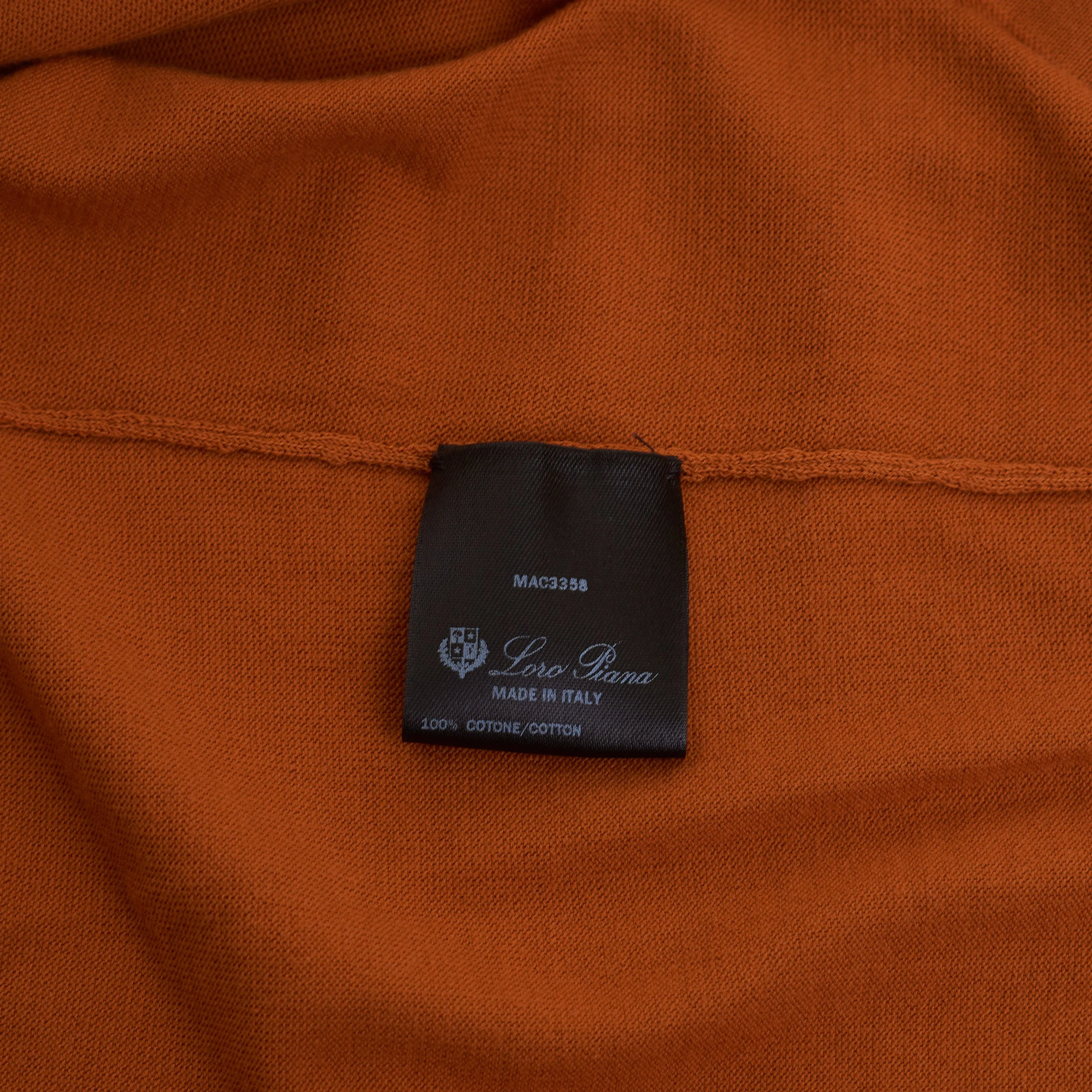 Crew-Neck Sweater - Ultrasoft Cotton Knit - Orange