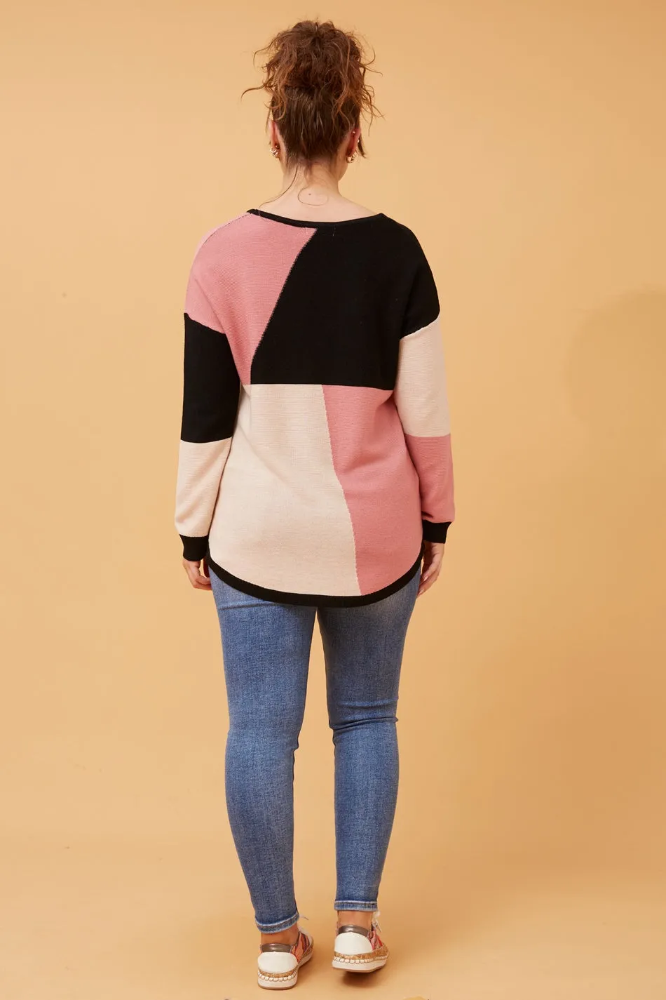 DARYLE COLOUR BLOCK KNIT JUMPER