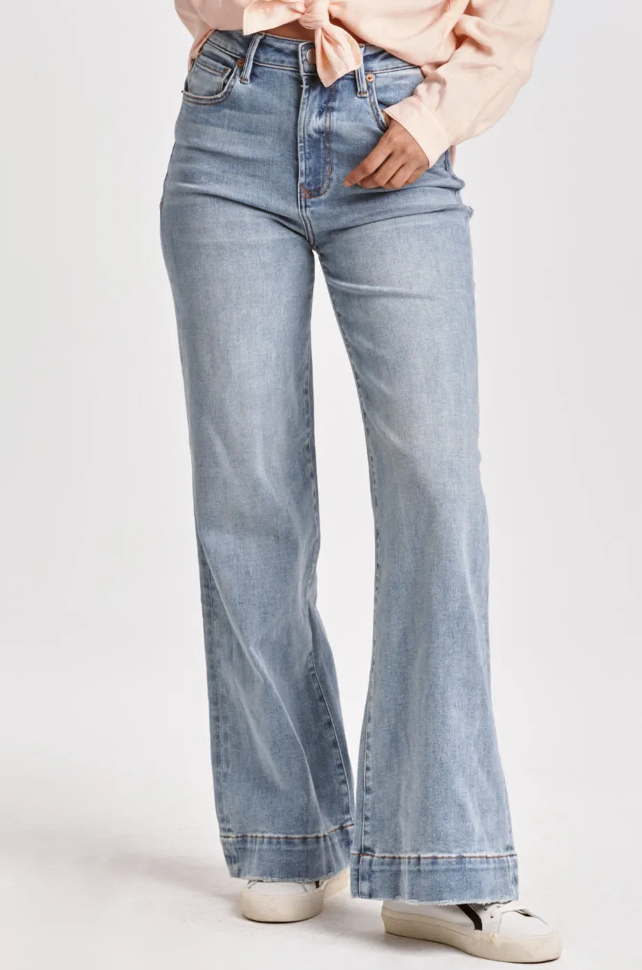 Dear John Fiona Super High Rise Wide Leg Jeans - Montilla