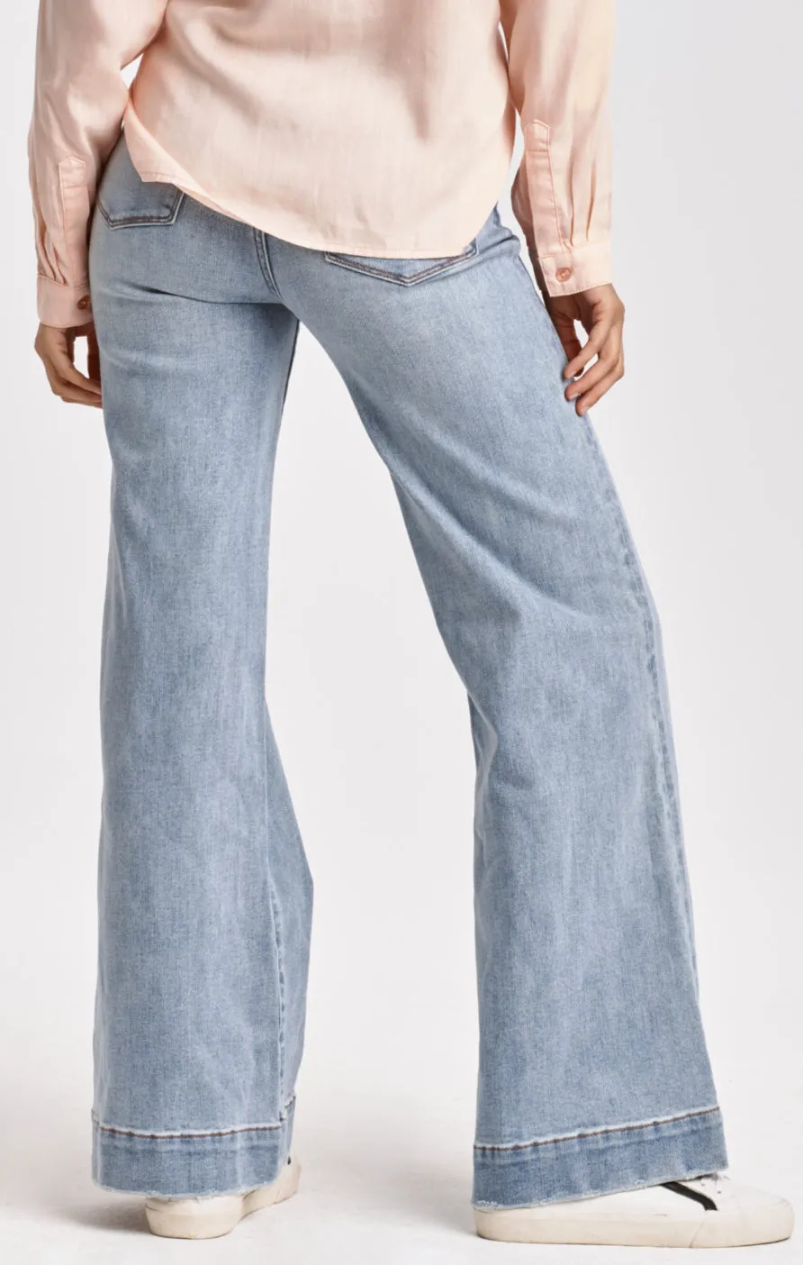 Dear John Fiona Super High Rise Wide Leg Jeans - Montilla