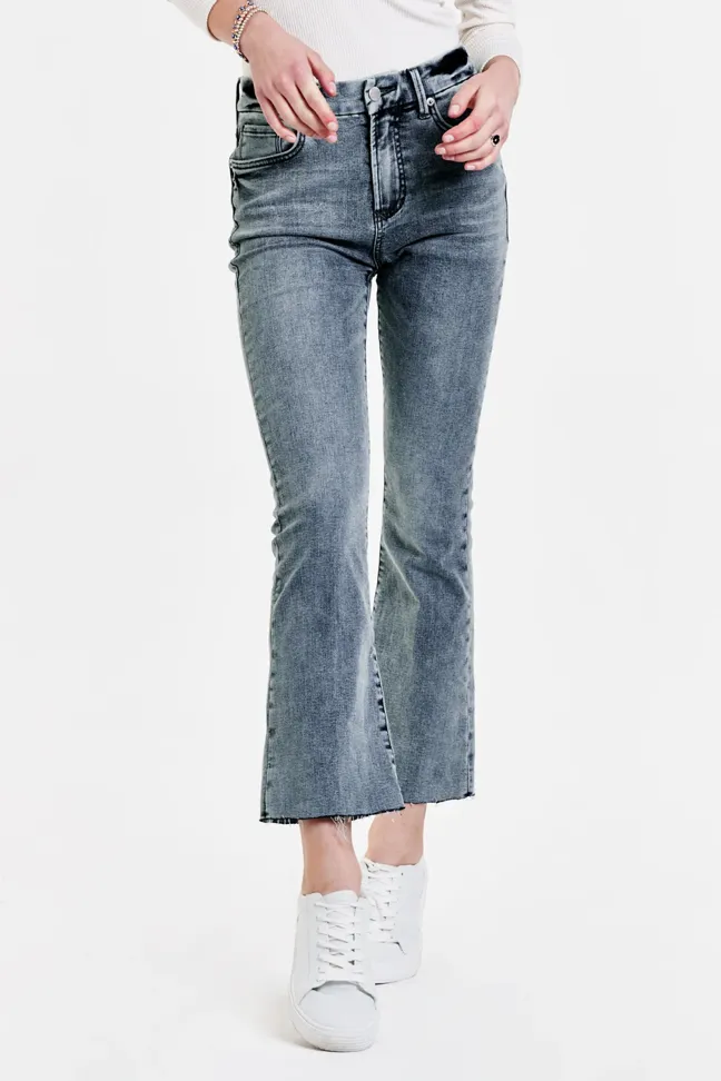 Dear John Jeanne Super High Rise Cropped Flare Jeans Middlebrook