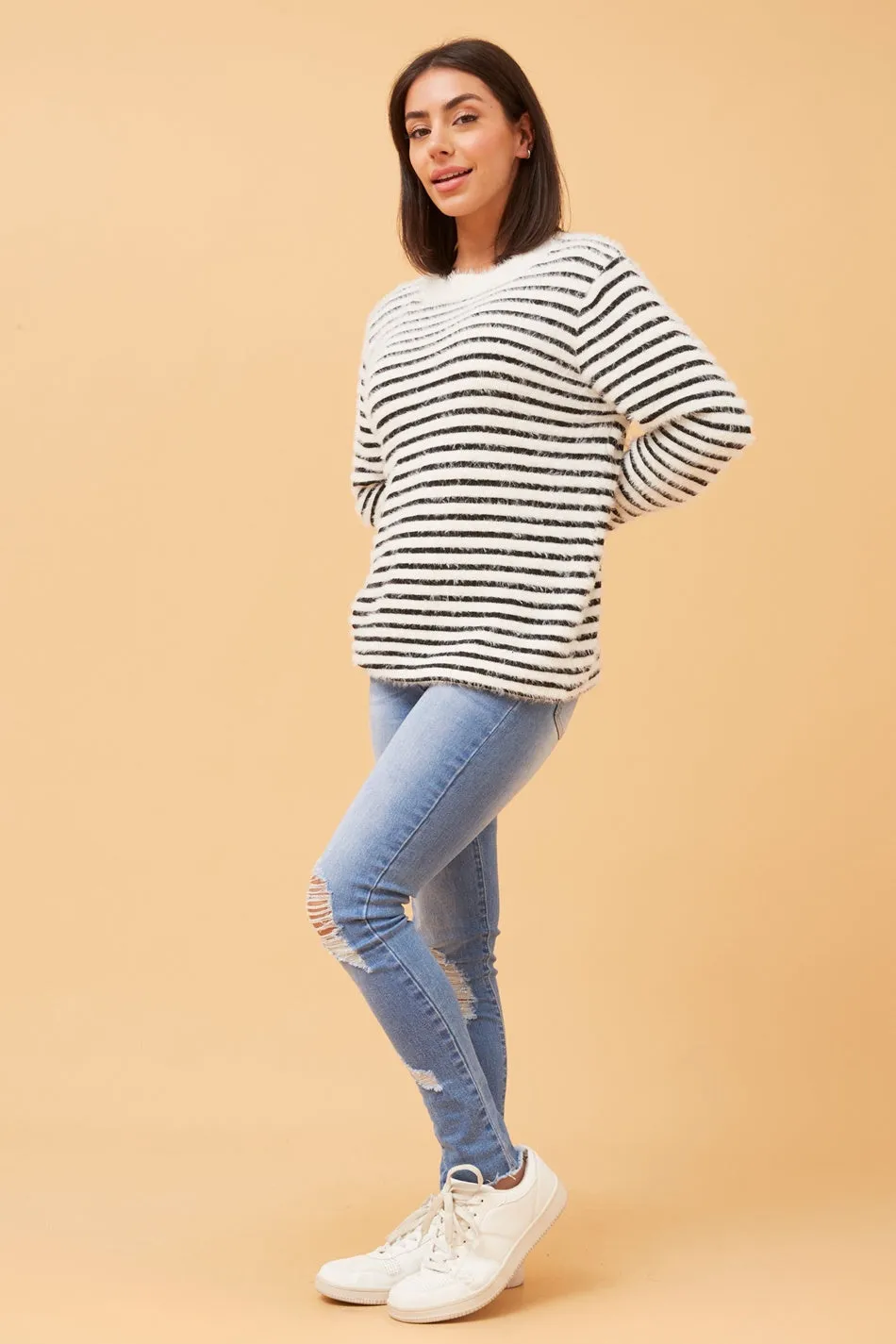 DOSIA STRIPED KNIT JUMPER