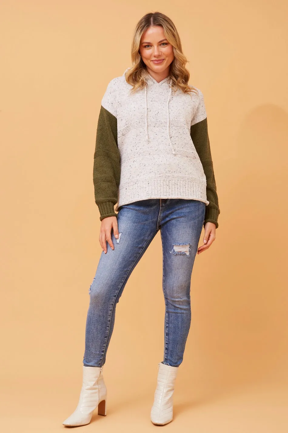 DRINA COLOUR BLOCK KNIT JUMPER