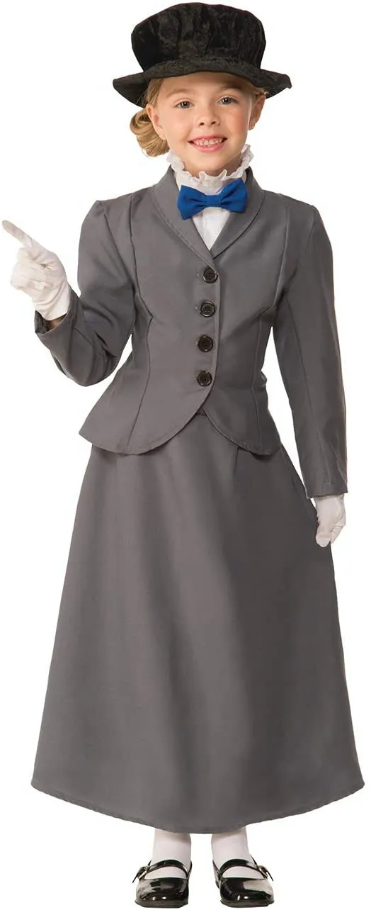 English Nanny Costume, Mary Poppins Child Girl