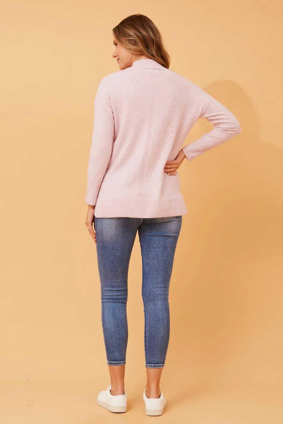 FAIZA HIGH NECK KNIT JUMPER