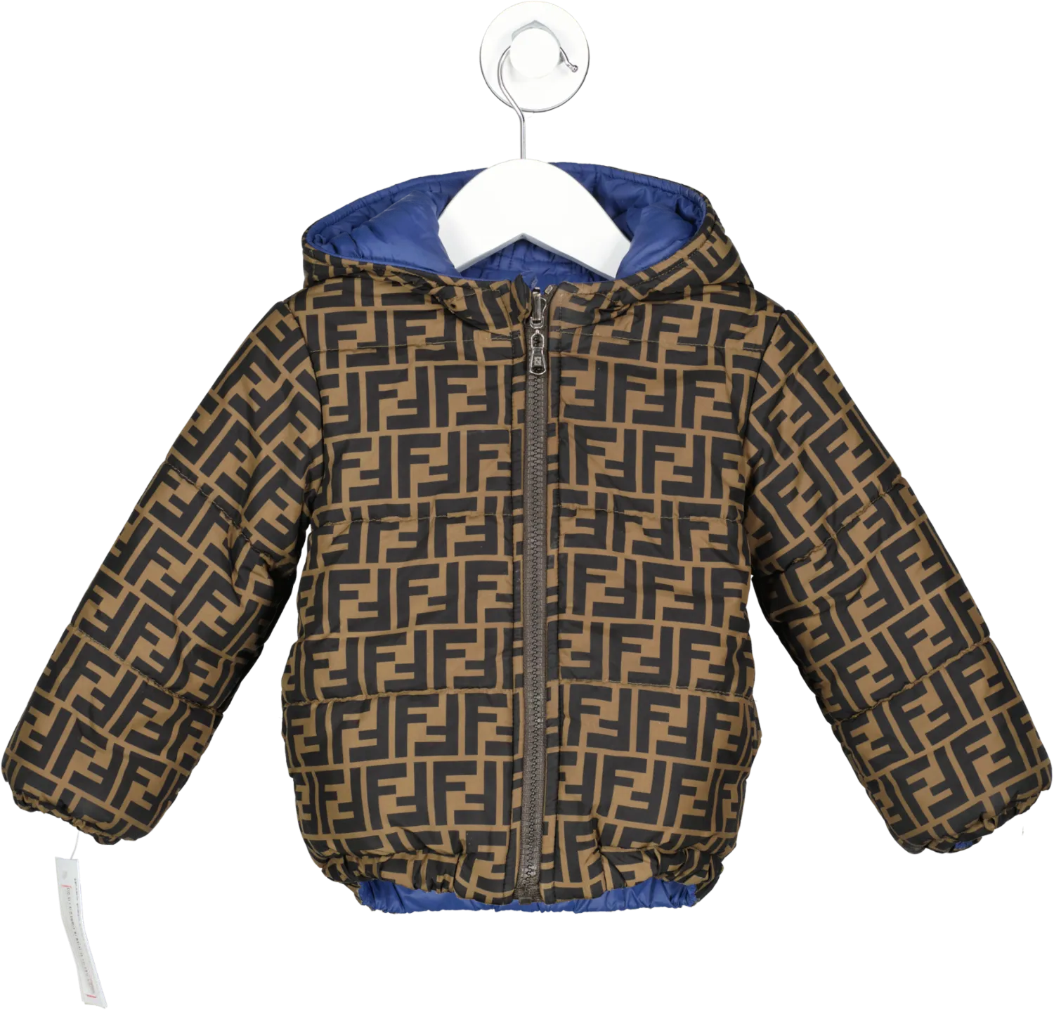 Fendi brown FF logo Reversible Junior Down Jacket 2 Years