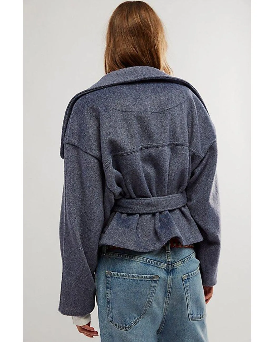 Free People Blue Mina Jacket UK L