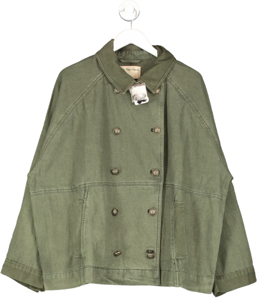 Free People We The Free Green Viva Surplus Jacket UK L