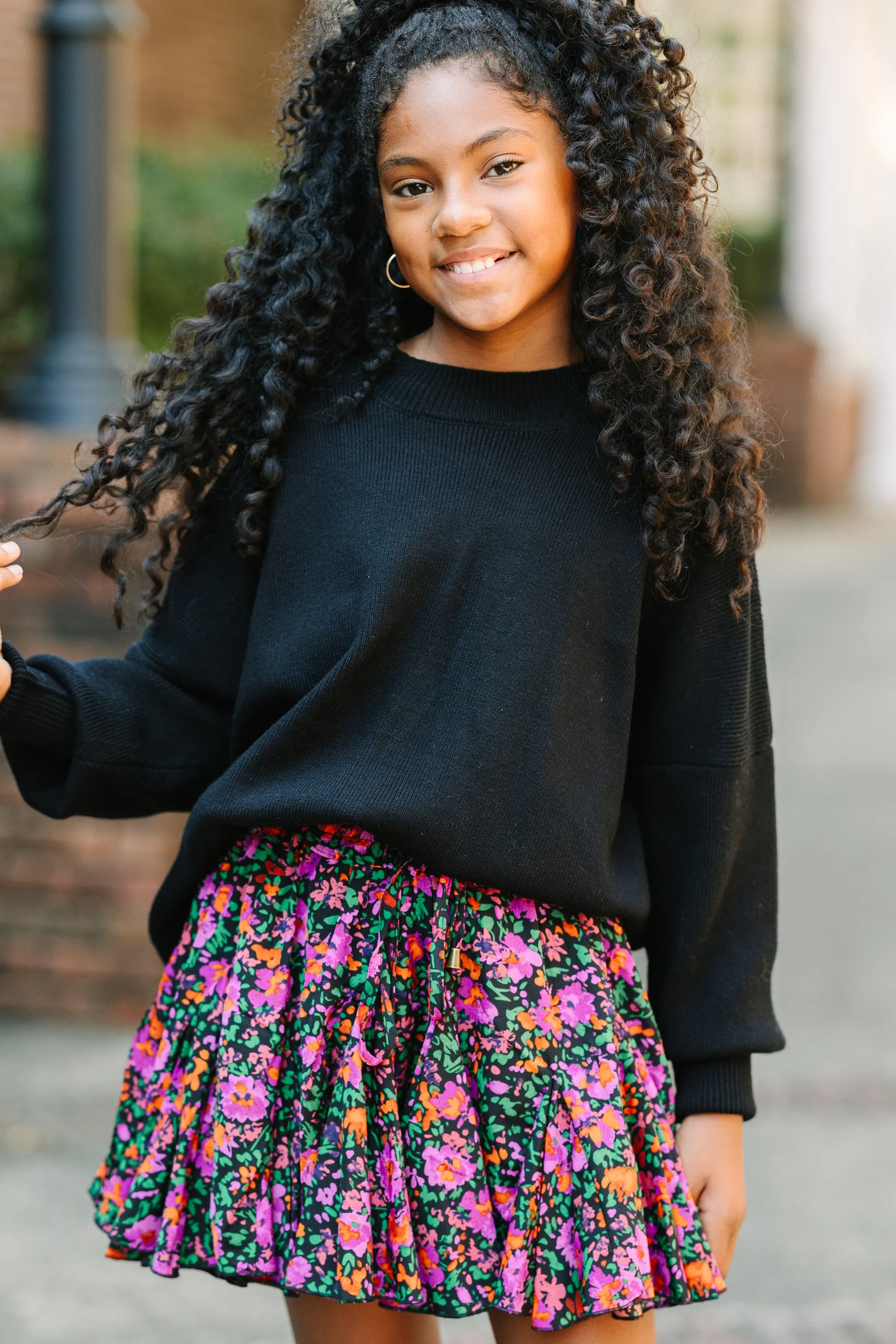 Girls: Perfectly You Black Mock Neck Sweater