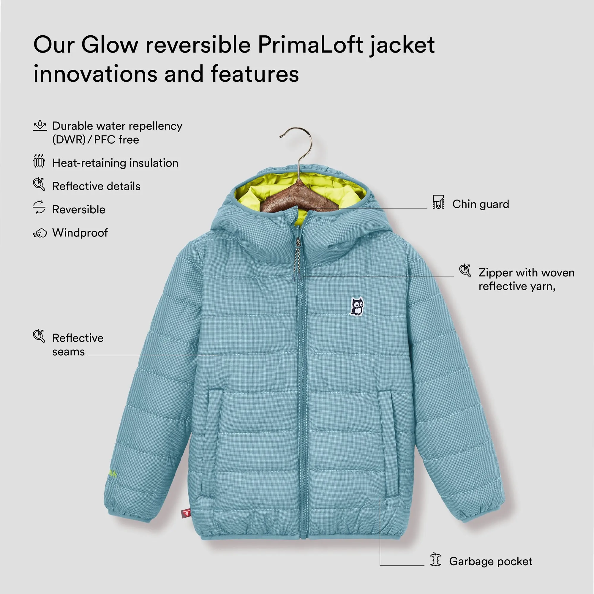 Glow reversible PrimaLoft jacket