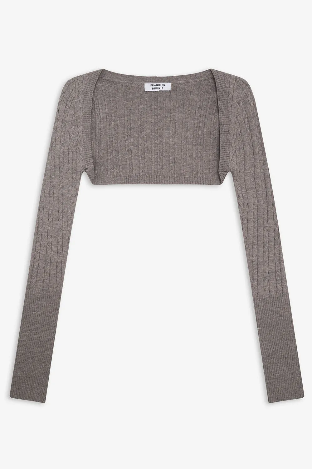 Greyson Cable Cloud Knit Shrug - Dark Pearl